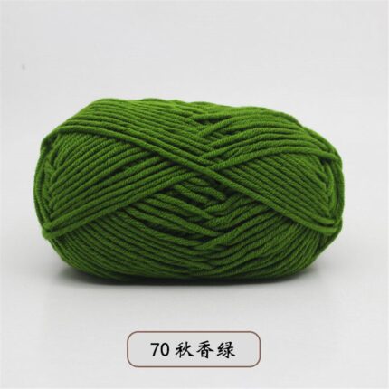 50Grams/Ball 4 Strand Milk Cotton Yarn Crochet Soft Warm Wool Hand-knitted Thread Baby Sweater Doll Scarf Supplies 42