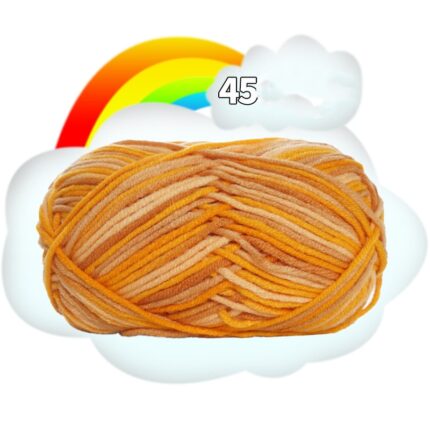 50G Dyed Colorful Milk Sweet Soft Cotton Baby Knitting Wool Yarn Thick Crochet Yarn Thread For DIY Sweater Threads For Knitting 44