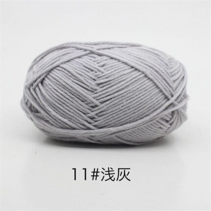 50Grams/Ball 4 Strand Milk Cotton Yarn Crochet Soft Warm Wool Hand-knitted Thread Baby Sweater Doll Scarf Supplies 73