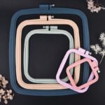 Plastic DIY Embroidery Hoops Square Shape Cross Stitch Hoops Frame Ring Household Craft Embroidery Set Sewing Accessories 5 Size 6
