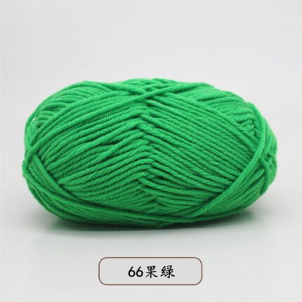 50Grams/Ball 4 Strand Milk Cotton Yarn Crochet Soft Warm Wool Hand-knitted Thread Baby Sweater Doll Scarf Supplies 39
