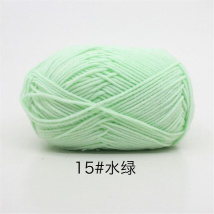 50Grams/Ball 4 Strand Milk Cotton Yarn Crochet Soft Warm Wool Hand-knitted Thread Baby Sweater Doll Scarf Supplies 61