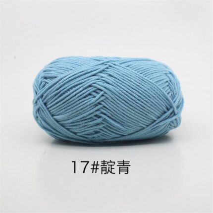 50Grams/Ball 4 Strand Milk Cotton Yarn Crochet Soft Warm Wool Hand-knitted Thread Baby Sweater Doll Scarf Supplies 59