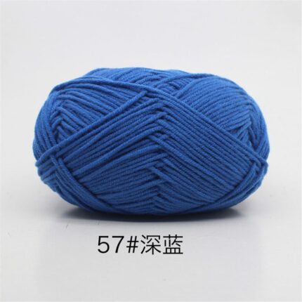 50Grams/Ball 4 Strand Milk Cotton Yarn Crochet Soft Warm Wool Hand-knitted Thread Baby Sweater Doll Scarf Supplies 45