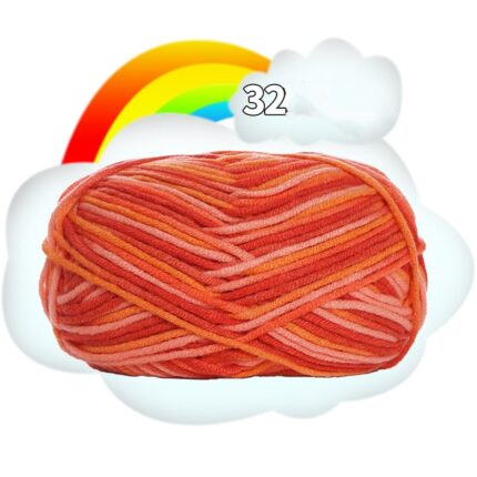50G Dyed Colorful Milk Sweet Soft Cotton Baby Knitting Wool Yarn Thick Crochet Yarn Thread For DIY Sweater Threads For Knitting 49