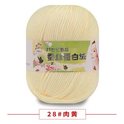 50g/PC Worsted Super Soft Baby Milk Cotton Yarn Silk Protein Wool Hand Knitting Crochet Threads 49