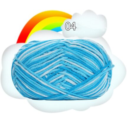 50G Dyed Colorful Milk Sweet Soft Cotton Baby Knitting Wool Yarn Thick Crochet Yarn Thread For DIY Sweater Threads For Knitting 21