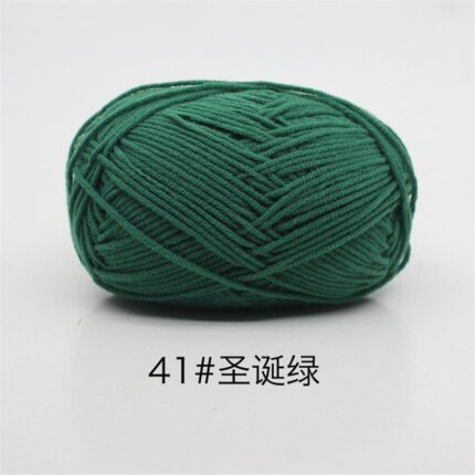 50Grams/Ball 4 Strand Milk Cotton Yarn Crochet Soft Warm Wool Hand-knitted Thread Baby Sweater Doll Scarf Supplies 30