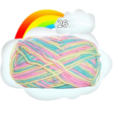 50G Dyed Colorful Milk Sweet Soft Cotton Baby Knitting Wool Yarn Thick Crochet Yarn Thread For DIY Sweater Threads For Knitting 23