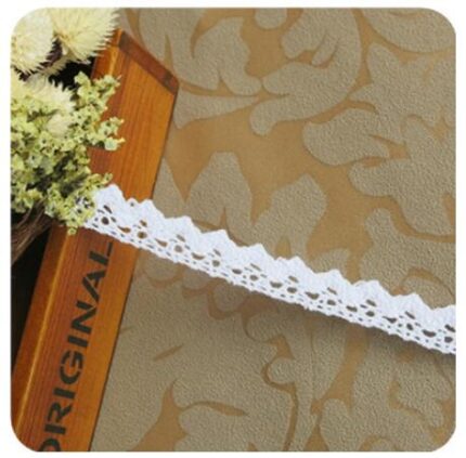 5 Meter/roll White Lace Trim Cotton Embroidered Lace Ribbon  Crochet Lace Fabric DIY Handmade Craft Clothes Sewing Accessories 12