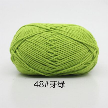 50Grams/Ball 4 Strand Milk Cotton Yarn Crochet Soft Warm Wool Hand-knitted Thread Baby Sweater Doll Scarf Supplies 25