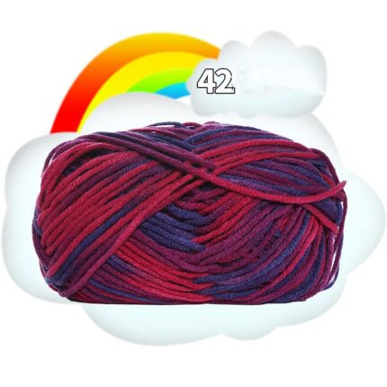 50G Dyed Colorful Milk Sweet Soft Cotton Baby Knitting Wool Yarn Thick Crochet Yarn Thread For DIY Sweater Threads For Knitting 39