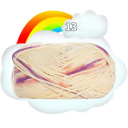 50G Dyed Colorful Milk Sweet Soft Cotton Baby Knitting Wool Yarn Thick Crochet Yarn Thread For DIY Sweater Threads For Knitting 13