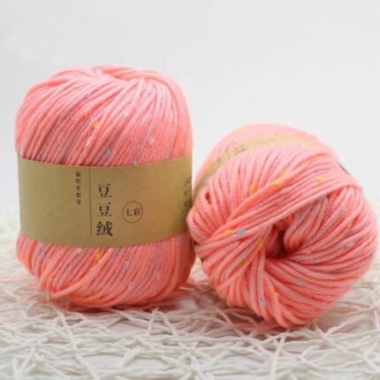 Protein Fleece Wool Yarn Dot Pettern Wool Yarn Medium Coarse Hand-Knitted Sweater Coat Line Hand Knitting Warm Baby Wool Yarn 16