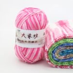 50G Dyed Colorful Milk Sweet Soft Cotton Baby Knitting Wool Yarn Thick Crochet Yarn Thread For DIY Sweater Threads For Knitting 4