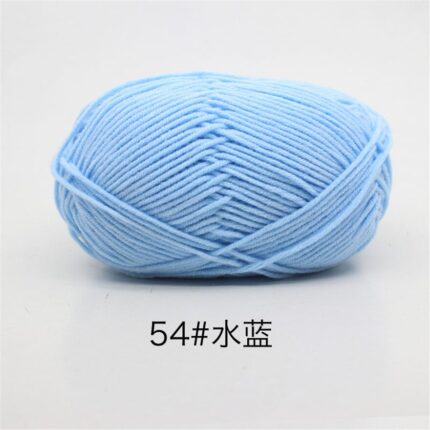 50Grams/Ball 4 Strand Milk Cotton Yarn Crochet Soft Warm Wool Hand-knitted Thread Baby Sweater Doll Scarf Supplies 27