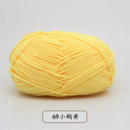 50Grams/Ball 4 Strand Milk Cotton Yarn Crochet Soft Warm Wool Hand-knitted Thread Baby Sweater Doll Scarf Supplies 41