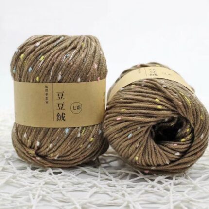 Protein Fleece Wool Yarn Dot Pettern Wool Yarn Medium Coarse Hand-Knitted Sweater Coat Line Hand Knitting Warm Baby Wool Yarn 9