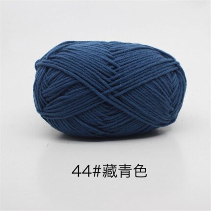 50Grams/Ball 4 Strand Milk Cotton Yarn Crochet Soft Warm Wool Hand-knitted Thread Baby Sweater Doll Scarf Supplies 37