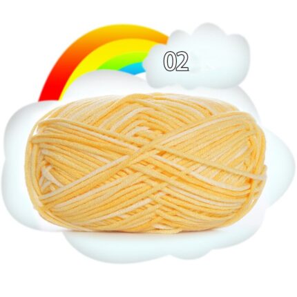 50G Dyed Colorful Milk Sweet Soft Cotton Baby Knitting Wool Yarn Thick Crochet Yarn Thread For DIY Sweater Threads For Knitting 16