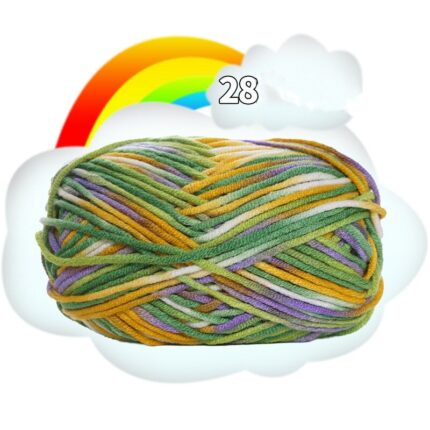 50G Dyed Colorful Milk Sweet Soft Cotton Baby Knitting Wool Yarn Thick Crochet Yarn Thread For DIY Sweater Threads For Knitting 29