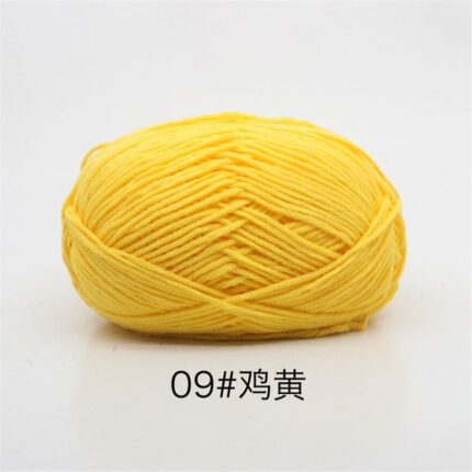 50Grams/Ball 4 Strand Milk Cotton Yarn Crochet Soft Warm Wool Hand-knitted Thread Baby Sweater Doll Scarf Supplies 67