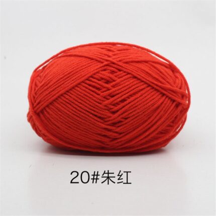 50Grams/Ball 4 Strand Milk Cotton Yarn Crochet Soft Warm Wool Hand-knitted Thread Baby Sweater Doll Scarf Supplies 66