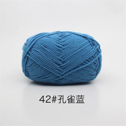 50Grams/Ball 4 Strand Milk Cotton Yarn Crochet Soft Warm Wool Hand-knitted Thread Baby Sweater Doll Scarf Supplies 31
