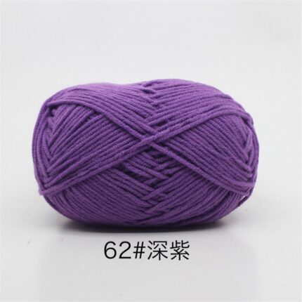50Grams/Ball 4 Strand Milk Cotton Yarn Crochet Soft Warm Wool Hand-knitted Thread Baby Sweater Doll Scarf Supplies 50