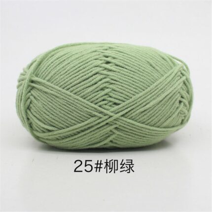 50Grams/Ball 4 Strand Milk Cotton Yarn Crochet Soft Warm Wool Hand-knitted Thread Baby Sweater Doll Scarf Supplies 14