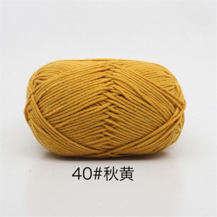 50Grams/Ball 4 Strand Milk Cotton Yarn Crochet Soft Warm Wool Hand-knitted Thread Baby Sweater Doll Scarf Supplies 33