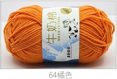 50g/set Milk Cotton Yarn Fine Quality Hand-Knitting Thread Soft Warm DIY Cotton Threads Baby Wool for Hand Knitting Crochet Yarn 64
