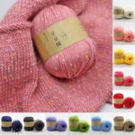 Protein Fleece Wool Yarn Dot Pettern Wool Yarn Medium Coarse Hand-Knitted Sweater Coat Line Hand Knitting Warm Baby Wool Yarn 5