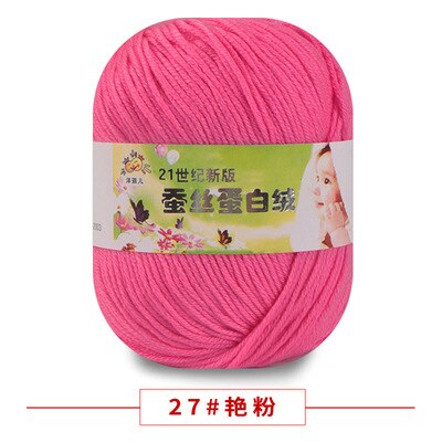 50g/PC Worsted Super Soft Baby Milk Cotton Yarn Silk Protein Wool Hand Knitting Crochet Threads 33