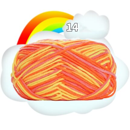 50G Dyed Colorful Milk Sweet Soft Cotton Baby Knitting Wool Yarn Thick Crochet Yarn Thread For DIY Sweater Threads For Knitting 12
