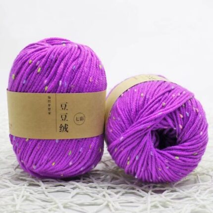 Protein Fleece Wool Yarn Dot Pettern Wool Yarn Medium Coarse Hand-Knitted Sweater Coat Line Hand Knitting Warm Baby Wool Yarn 13