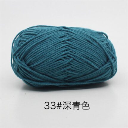 50Grams/Ball 4 Strand Milk Cotton Yarn Crochet Soft Warm Wool Hand-knitted Thread Baby Sweater Doll Scarf Supplies 6
