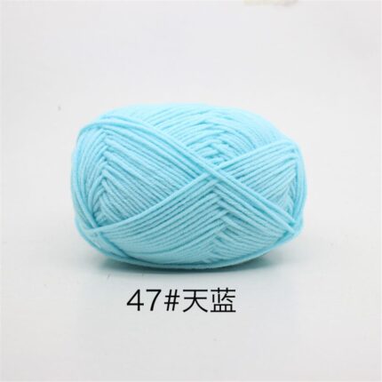 50Grams/Ball 4 Strand Milk Cotton Yarn Crochet Soft Warm Wool Hand-knitted Thread Baby Sweater Doll Scarf Supplies 24