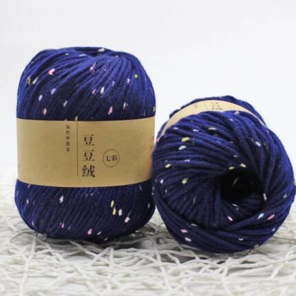 Protein Fleece Wool Yarn Dot Pettern Wool Yarn Medium Coarse Hand-Knitted Sweater Coat Line Hand Knitting Warm Baby Wool Yarn 18