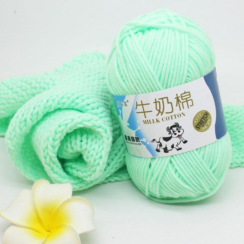 50g/set Milk Cotton Yarn Fine Quality Hand-Knitting Thread Soft Warm DIY Cotton Threads Baby Wool for Hand Knitting Crochet Yarn 2