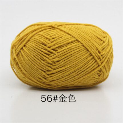 50Grams/Ball 4 Strand Milk Cotton Yarn Crochet Soft Warm Wool Hand-knitted Thread Baby Sweater Doll Scarf Supplies 48