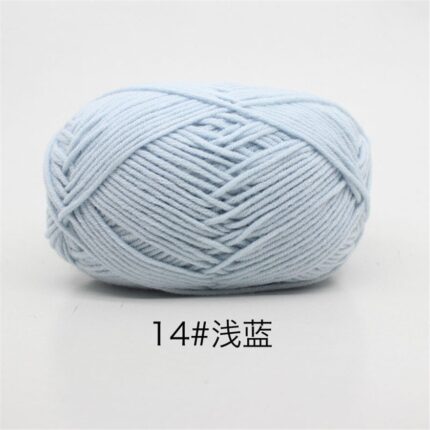 50Grams/Ball 4 Strand Milk Cotton Yarn Crochet Soft Warm Wool Hand-knitted Thread Baby Sweater Doll Scarf Supplies 72
