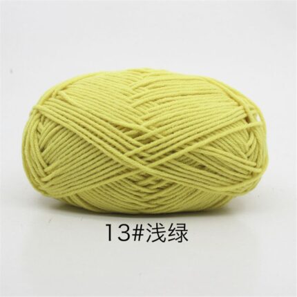 50Grams/Ball 4 Strand Milk Cotton Yarn Crochet Soft Warm Wool Hand-knitted Thread Baby Sweater Doll Scarf Supplies 71