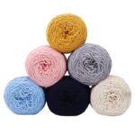 200g/ball Soft Silk Milk Cotton Yarn Thick Yarn Knitting Lover Scarves Hand Knitting Wool Crochet Yarn Weave Thread DIY Sweater 3