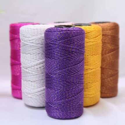 Bright Silk Twisted String Handmade Crochet DIY Hat Crochet Shoes Cushion Doll Line Medium Thickness Wool chunky yarn thick yarn 1