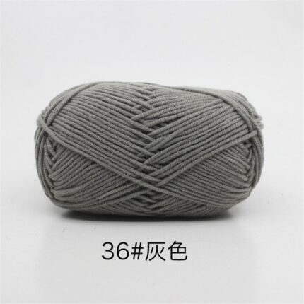 50Grams/Ball 4 Strand Milk Cotton Yarn Crochet Soft Warm Wool Hand-knitted Thread Baby Sweater Doll Scarf Supplies 13