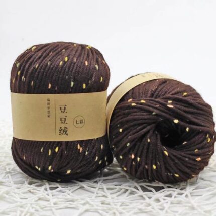 Protein Fleece Wool Yarn Dot Pettern Wool Yarn Medium Coarse Hand-Knitted Sweater Coat Line Hand Knitting Warm Baby Wool Yarn 23