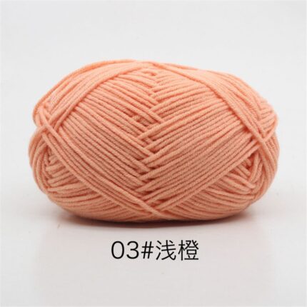 50Grams/Ball 4 Strand Milk Cotton Yarn Crochet Soft Warm Wool Hand-knitted Thread Baby Sweater Doll Scarf Supplies 57