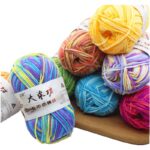 50G Dyed Colorful Milk Sweet Soft Cotton Baby Knitting Wool Yarn Thick Crochet Yarn Thread For DIY Sweater Threads For Knitting 1