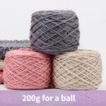 200g/ball Soft Silk Milk Cotton Yarn Thick Yarn Knitting Lover Scarves Hand Knitting Wool Crochet Yarn Weave Thread DIY Sweater 1